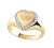 Romantico anello placcato in oro Fine Heart JUBR01430JWYG