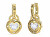 Cercei  eleganți suspendați placați cu aur 2v1 Rolling Hearts JUBE03351JWYGT/U