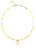 Slušivý pozlacený náhrdelník Circle Lights JUBN03171JWYGT/U