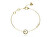 Elegante bracciale placcato oro con zirconi Tiny Dancer JUBB04656JWYG