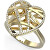 Schicker vergoldeter Ring Heart Cage JUBR03101JWYG