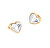 Vergoldete Herzohrringe mit Swarovski-Kristallen UBE70040