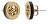 Eleganti orecchini a bottone placcati oro 4G Loop JUBE02287JWYGBKT/U