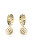 Cercei stilați placați cu aur cu pietre de zircon 4G Crush JUBE04165JWYGT/U