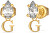 Eleganti orecchini pendenti placcati in oro Studs Party JUBE02151JWYGT/U