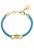 Bracciale di stile in pelle turchese e con fiocco JUBB04003JWYGTQT/U