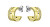 Apró aranyozott karika fülbevaló kristályokkal Lyssa 1580346