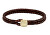 Bracciale in pelle intrecciata marrone Seal 1580667