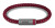 Bracciale di design in pelle bordeaux Ares Single 1580626