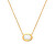Elegáns aranyozott nyaklánc gyöngyházzal és gyémánttal Gemstones DN197