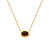 Elegantní pozlacený náhrdelník s tygřím okem a diamantem Gemstones DN201