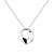Elegantní stříbrný náhrdelník s diamantem Quest DP787 (řetízek, přívěsek)