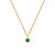 Zarte vergoldete Halskette mit grünem Achat und Diamant Gemstones DN197
