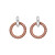 Moderne silberne zweifarbige Ohrringe mit DE692 Diamanten