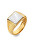Pozlátený prsteň s diamantom a perleťou Jac Jossa Soul DR249