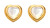 Orecchini a cuore placcati in oro con diamanti e madreperla Jac Jossa Soul DE790