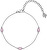 Stříbrný náramek pro narozené v říjnu Anais růžový křemen AB010