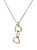 Zamilovaný tricolor náhrdelník Trio Triple Heart DP836 (řetízek, přívěsek)