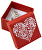 Červená krabička so srdiečkom LD-3 / A7 / AG