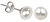 Cercei din perle albe reale JL0026