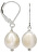 Charmante Silberohrringe mit echter weißer Perle JL0148