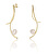 Cercei lungi placați cu aur cu adevarate perle baroce JL0682