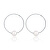 Stříbrné náušnice kruhy s pravými bílými perlami JL0633