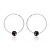 Silber Ohrringe Kreise mit echten schwarzen Perlen JL0632