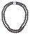 Dvojitý/dvojradový náhrdelník z pravých čiernych perál JL0657