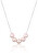 Jemný strieborný náhrdelník s ružovými riečnymi perlami JL0784