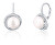 Luxus ezüst fülbevaló gyöngyökkel és cirkónium kővel JL0738