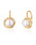 Luxusné žlto pozlátené náušnice s pravými riečnymi perlami JL0768