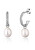 Gyönyörű ezüst karika fülbevaló valódi gyöngyökkel 2 az 1-ben JL0770