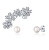 Set minunat de cercei argintii (1x cercel fără gaură, 2x cercei clasici) JL0781