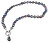 Náhrdelník z pravých kovově modrých perel JL0561