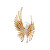 Pozlátená brošňa anjel s perlou a kryštálmi JL0822