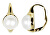 Pozlacené náušnice s pravými perlami JL0532