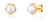Pozlacené náušnice s říční perlou JL0735