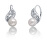 Půvabné stříbrné náušnice s pravou bílou perlou JL0706