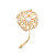 Romantische vergoldete Brosche 2in1 mit echter Weißer Perle JL0729