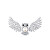 Spilla placcata in argento con perla e cristalli Wise Owl JL0814