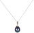 Silberne Halskette mit einer blauen Perle JL0438 (Halskette, Anhänger)