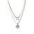 Stylový ocelový náhrdelník s pravými říčními perlami JL0799