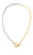 Trendy pozlátený náhrdelník s pravými riečnymi perlami JL0787