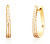 Incantevoli orecchini a cerchio placcati oro con zirconi SVLE1833XH2GO00