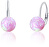 Cercei delicați din argint cu opal sintetic roz SVLE0783XF6O400
