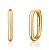 Orecchini ovali minimal placcati in oro SVLE1539XH2GO00