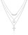Nadčasový strieborný trojitý náhrdelník SVLN0384X61BI45
