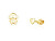 Zarte vergoldete asymmetrische Ohrringe SVLE0370SH2GOSR
