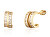 Delicati orecchini a cerchio placcati oro con zirconi SVLE1802XH2GO00